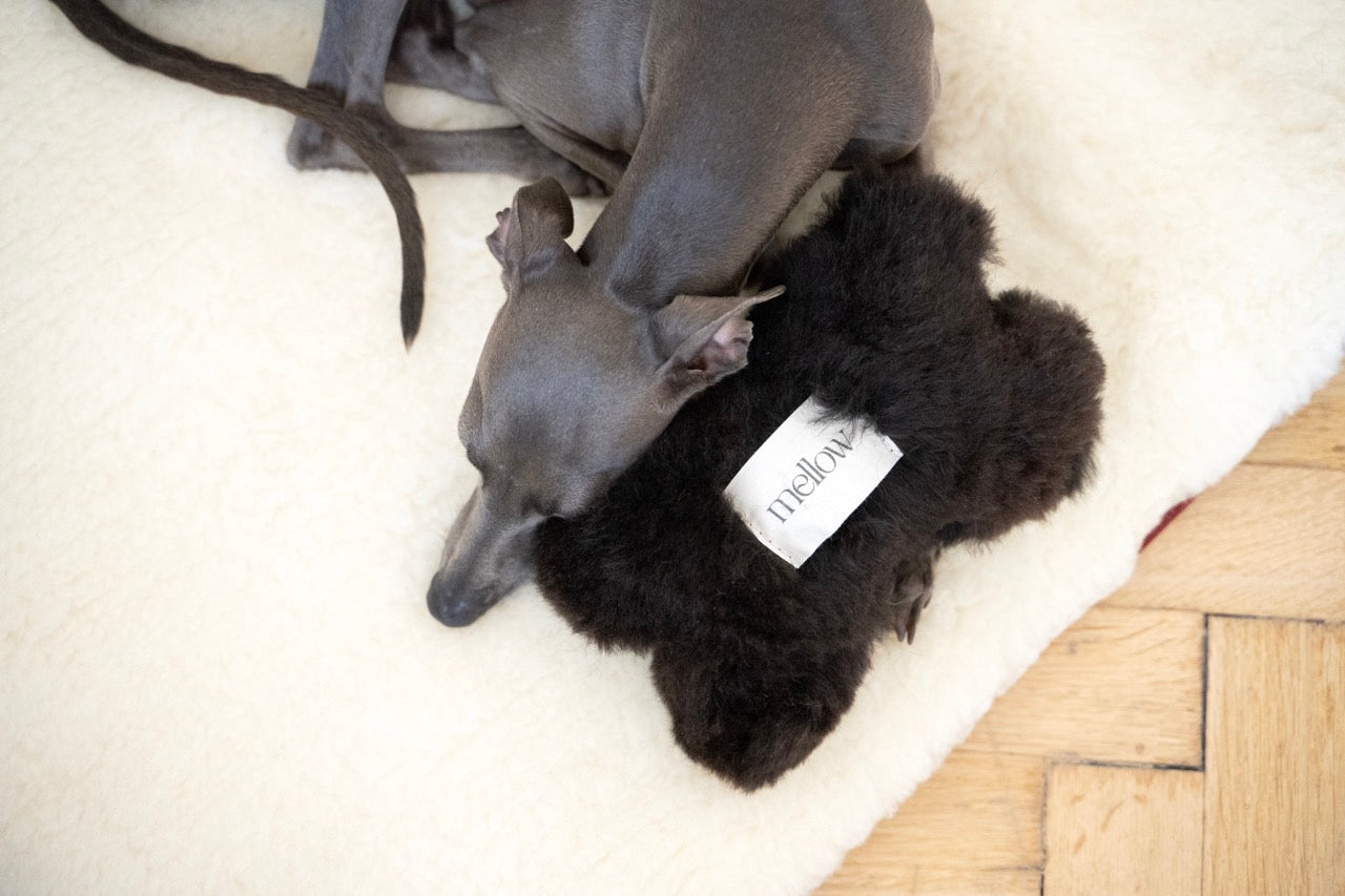 Square or Rectangular Natural Woolen Pet Mat - White-4