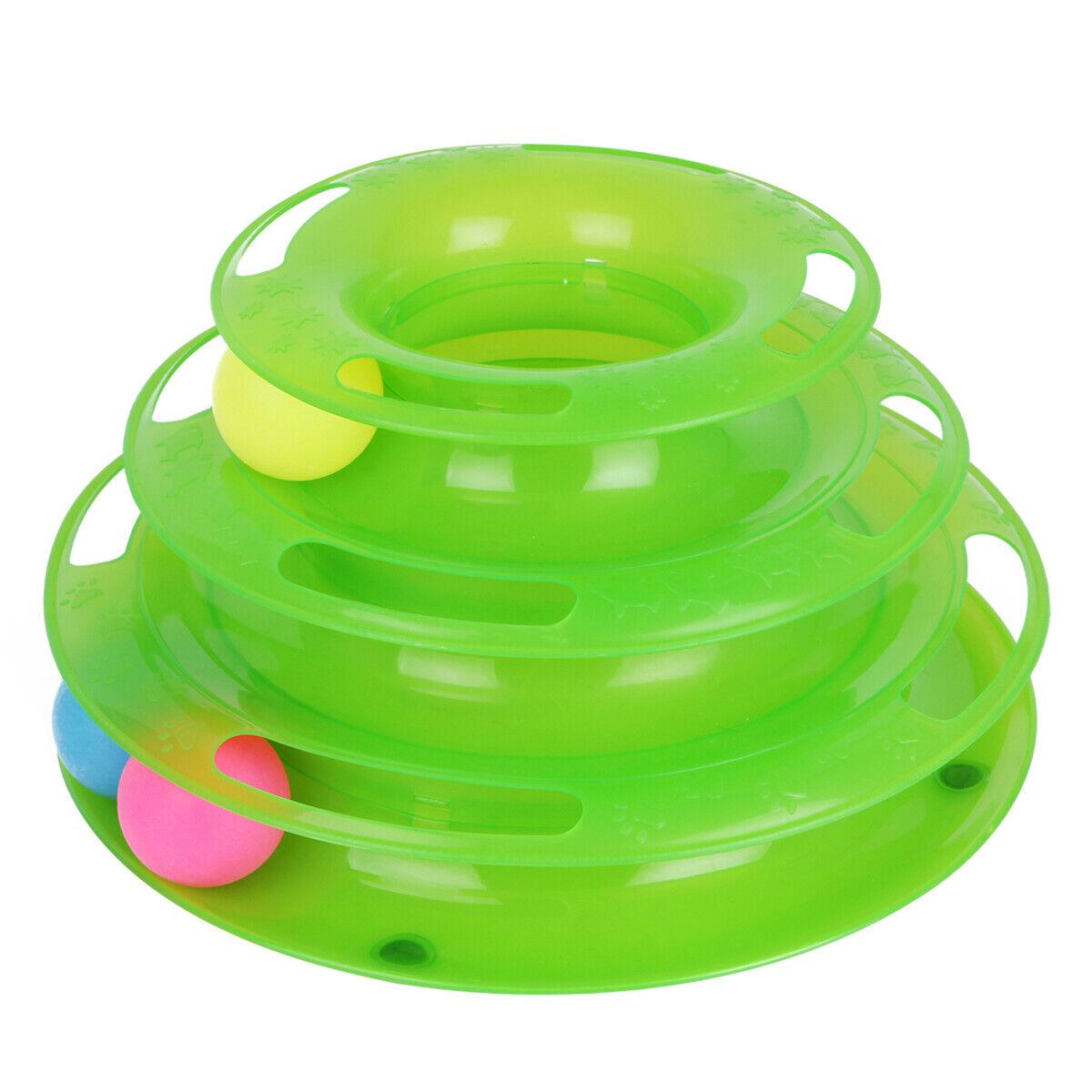 Interactive Kitty Playland: Stacked Ball Disk Toy For Endless Feline Fun-4
