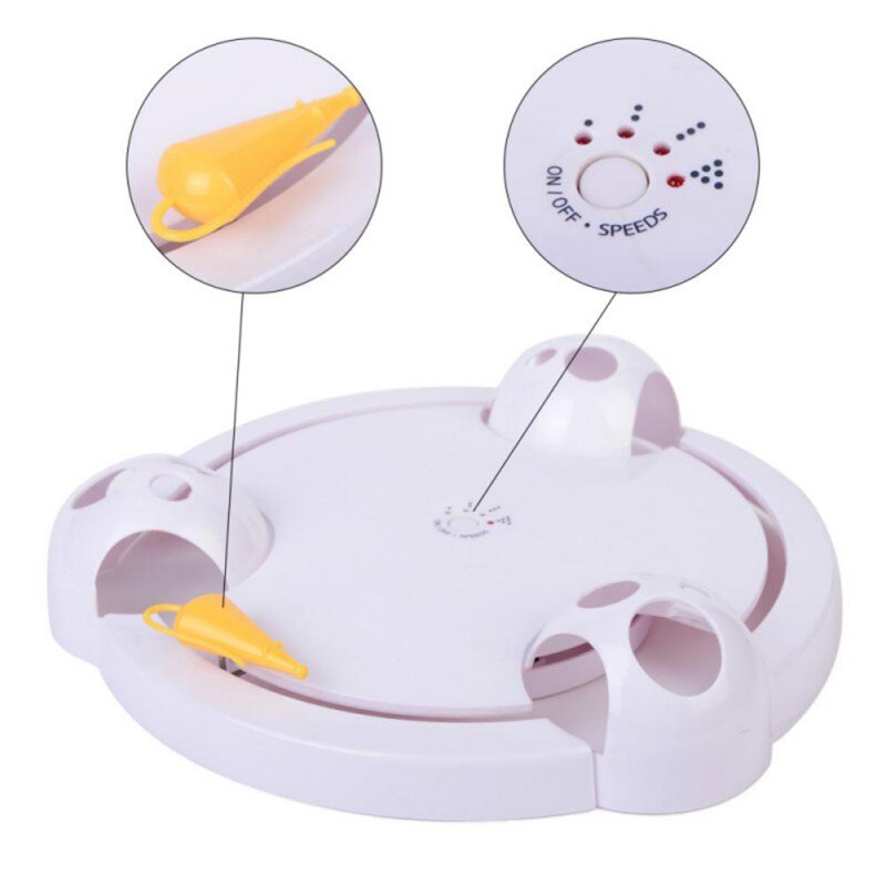 Electric Cat Toy Smart Pet Cat Toys Interactive Pounce Hide Mouse Hunting Scratch Board Funny Amusement Plate-1