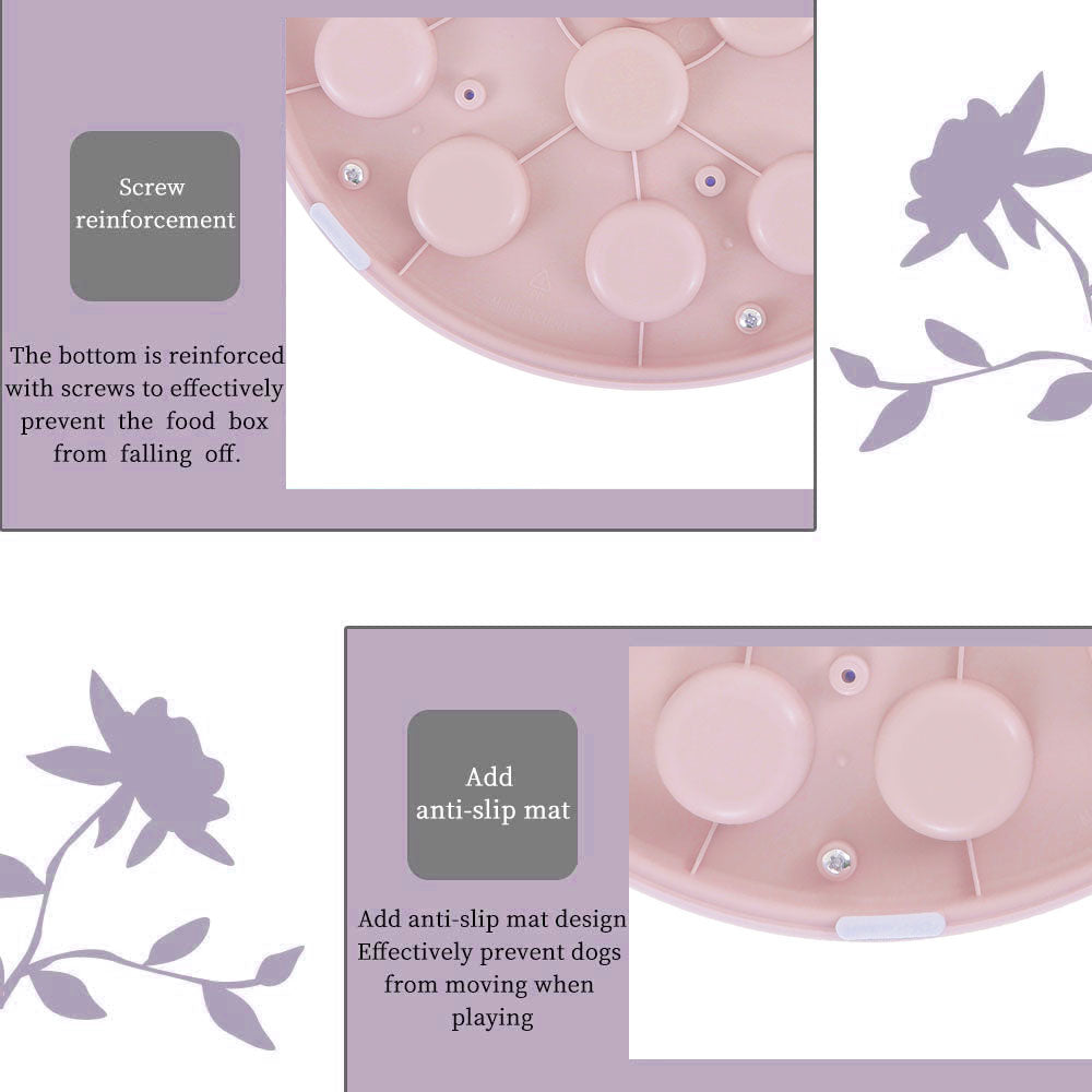 Pet Dog Puzzle Toys Round Interactive Slow Dispensing Feeding Pet Dog Training Games Increase IQ Feeder for Small Medium Dogs-2